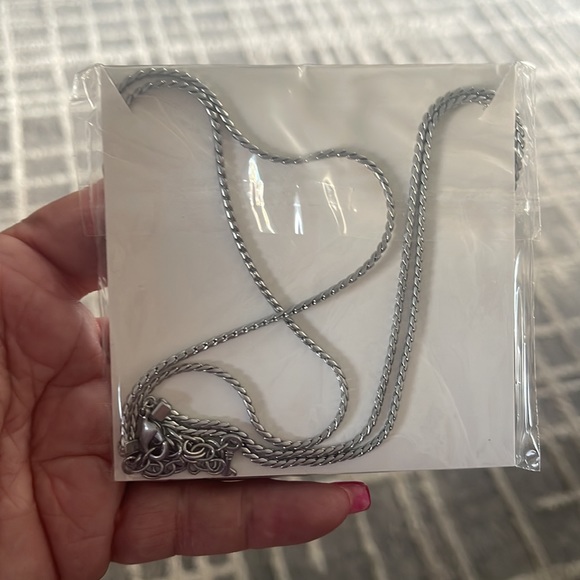 Keep Collective Reversible Chain & Leather Necklace Blk/Steel Gray Silver Chain - Picture 3 of 5